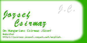 jozsef csirmaz business card