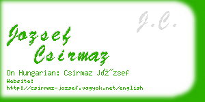 jozsef csirmaz business card